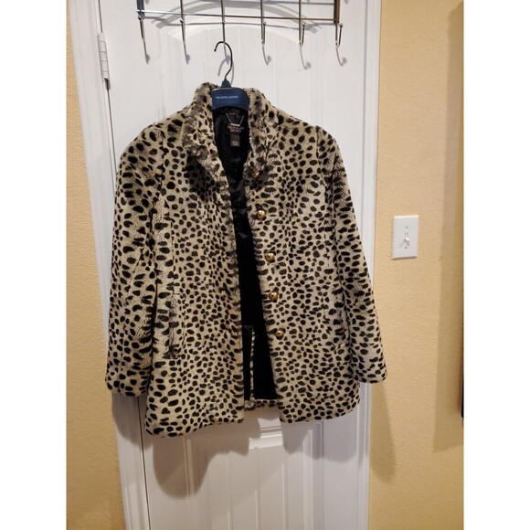 Victorias Secret Cheetah Faux Fur Coat XS Excellent - Picture 4 of 12